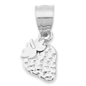 925 Sterling Silver Strawberry Pendant – Minimalist Jewelry, Gift for Her